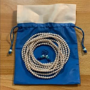 White Freshwater Pearl Necklace 100in Opera length